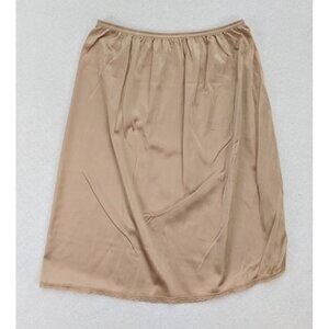 Vassarette Women's Beige Skirt Slip Half Size Small Nylon FLAWS See Photos